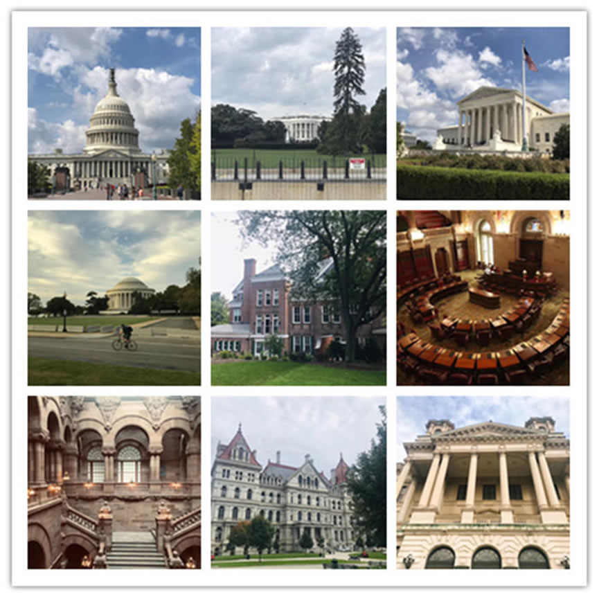 On-site visits to Capitol Hill, White House, Supreme Court, Governor's Mansion, State Assembly, State Government, County Government, Sep. 2018