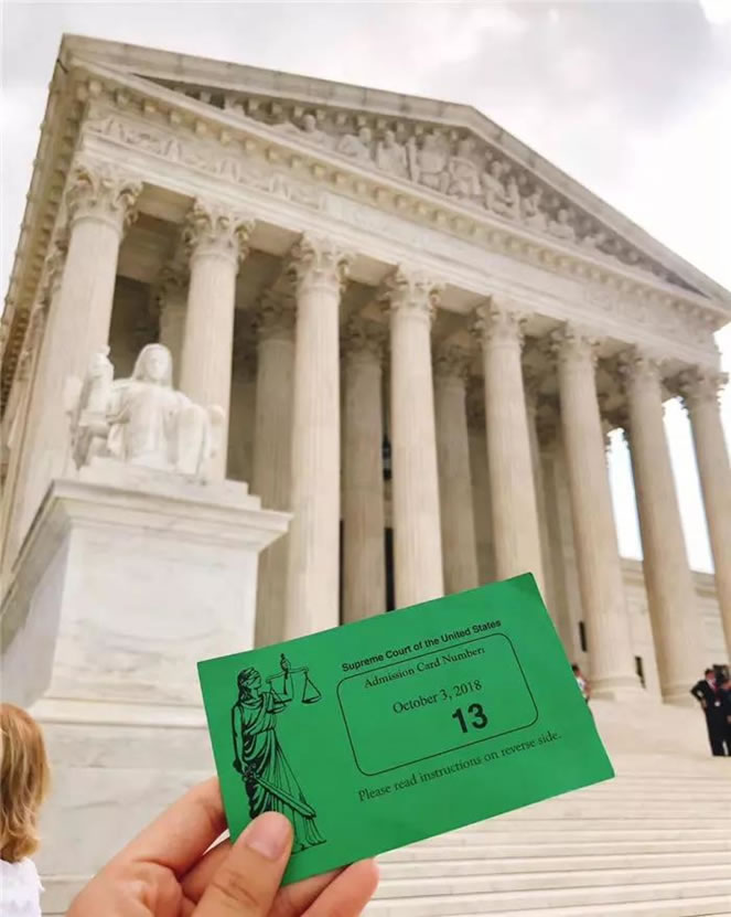 Attending the Supreme Court Hearing, Sep. 2018